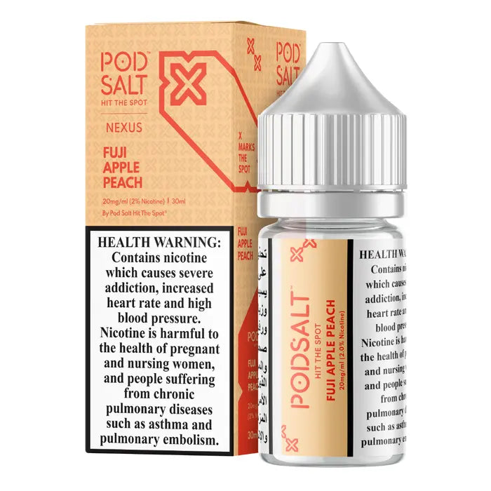 Fuji Apple Peach - Pod Salt Nic salt | 30ML | 20MG 50MG | Indian Vape