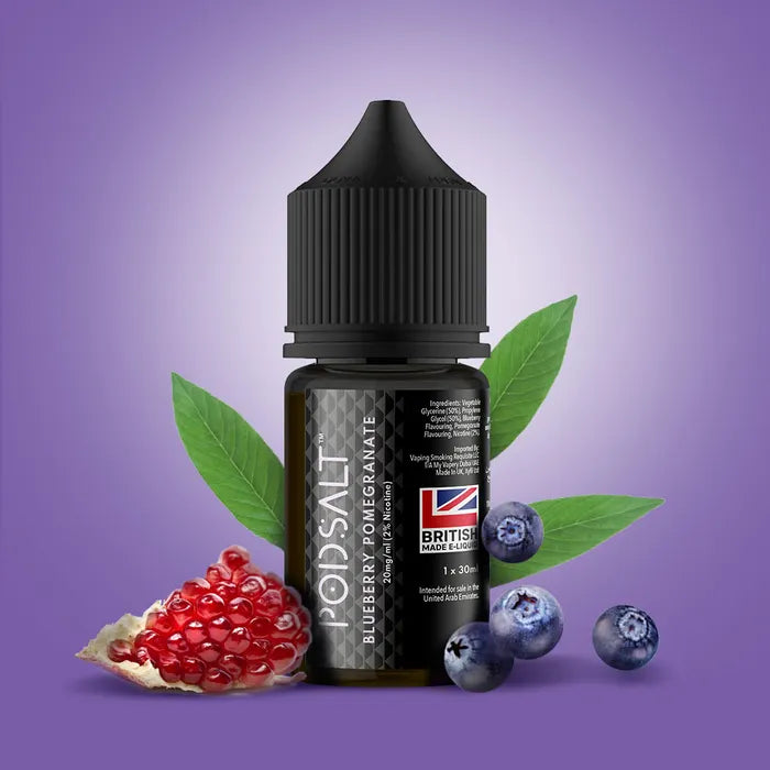 Pod Salt - Blueberry Pomegranate Nic Salt | 30ML | 20MG 25MG 50MG | Indian Vape