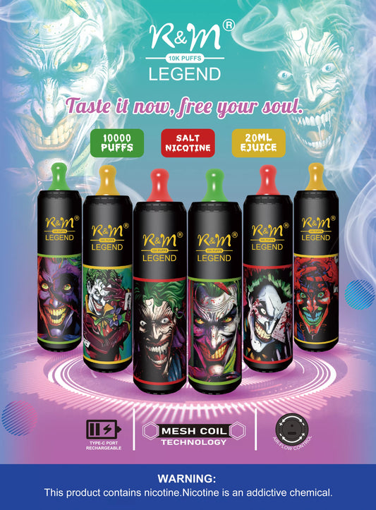 R&M Legend 10000 Puffs Rechargeable Disposable Vape | Indian Vape Ninja Indian Vape Ninja