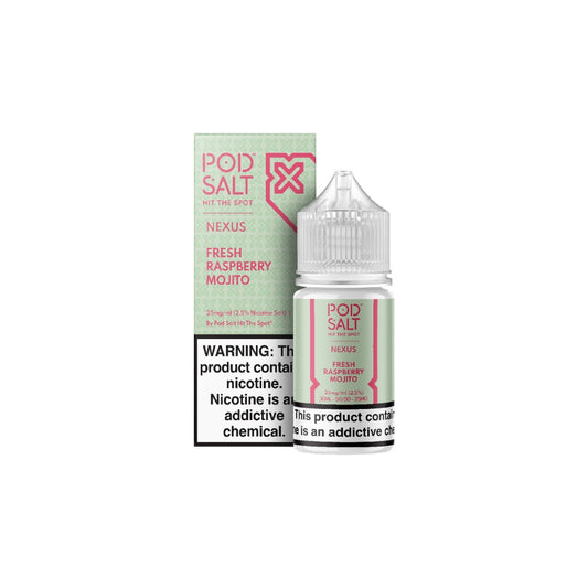 Fresh Raspberry Mojito - Pod Salt Nic salt | 30ML | 20MG 25MG 50MG | Indian Vape