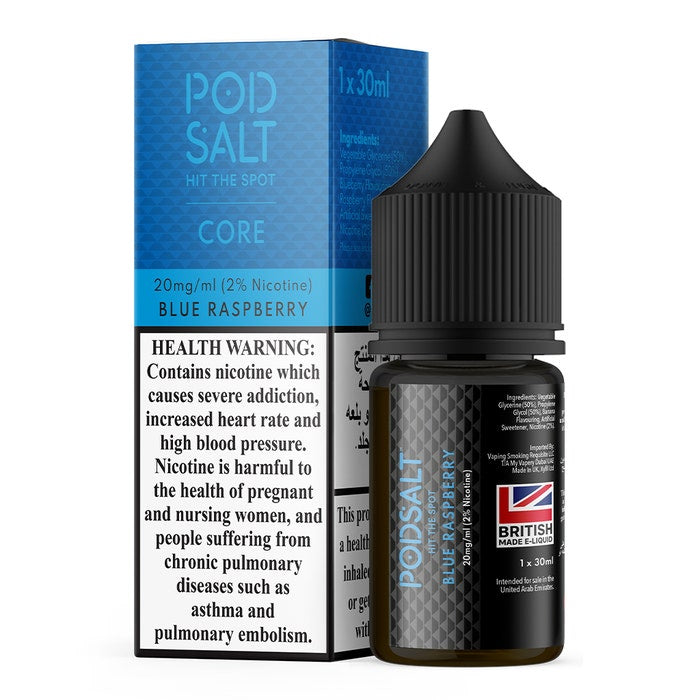 Blue Raspberry - Pod Salt Nic Salt | 30ML | 20MG 25MG 50MG | Indian Vape