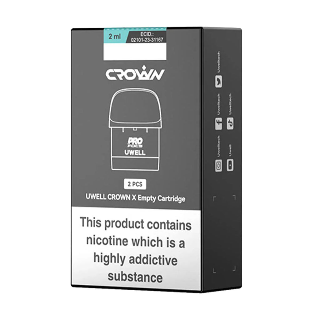 Uwell Crown X Empty Pods (Pack of 2) | La Dolce Vape Indian Vape