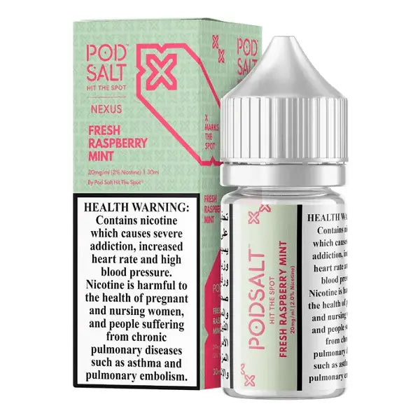 Fresh Raspberry Mint - Pod Salt | 30ML | 20MG 25MG 50MG | La Dolce Vape Indian Vape
