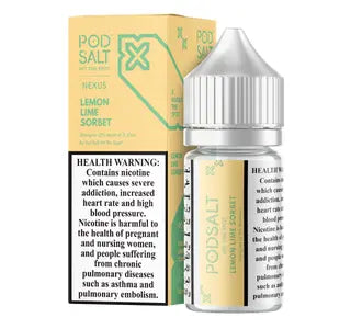 Lemon Lime Sorbet - Pod Salt Nic salt | 30ML | 20MG 25MG 50MG | Indian Vape