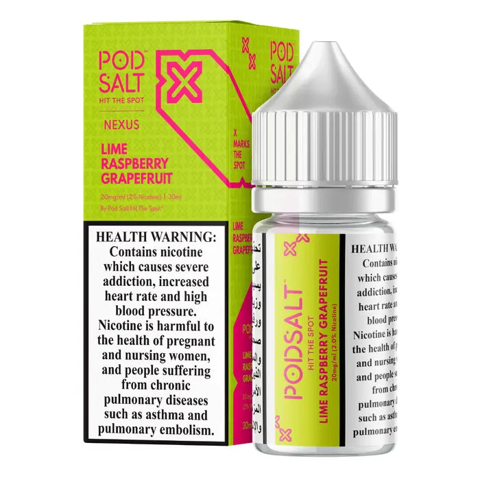 Lime Raspberry Grapefruit - Pod Salt Nic Salt | 30ML | 20MG 25MG 50MG | Indian Vape