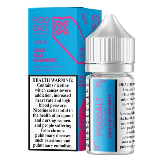Sour Blue Raspberry - Pod Salt Nic salt | 30ML | 20MG 25MG 50MG | Indian Vape